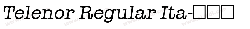 Telenor Regular Ita字体转换